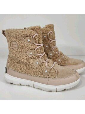 Sorel Explorer II Joan Cozy Boots Womens 11 Nova Sand NL4455-260 Winter Snow